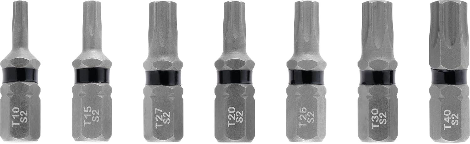 Einhell Bit Set mit 7 Stück | T10-T40 | S2 Stahl
