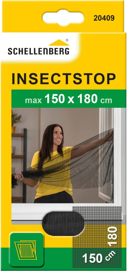 Schellenberg Fliegengitter 150 x 180 cm für Fenster | anthrazit