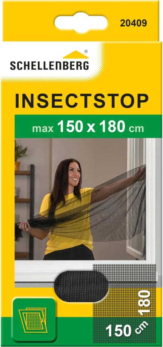 Schellenberg Fliegengitter 150 x 180 cm für Fenster | anthrazit