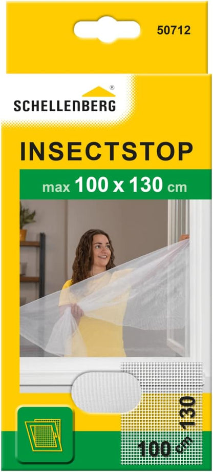 Schellenberg Fliegengitter 100 x 130 cm für Fenster | weiß