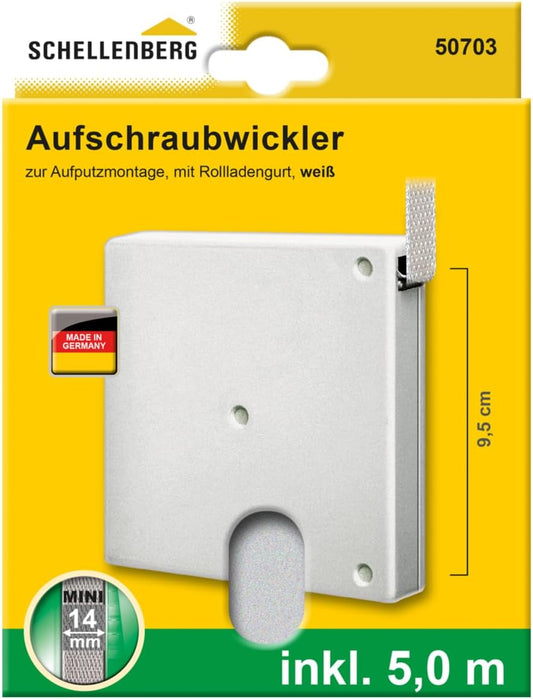 Schellenberg Aufschraubwickler mit Gurtband "Mini" | weiß