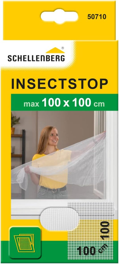 Schellenberg Fliegengitter 100 x 100 cm für Fenster | weiß
