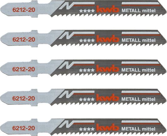 Stichsägeblätter, Metallbearbeitung, Bi-Metall, 5 x mittel