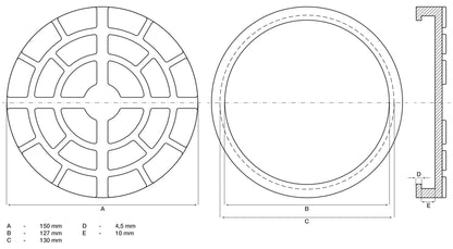 Gummiteller | für Hebebühnen | Ø 150 mm