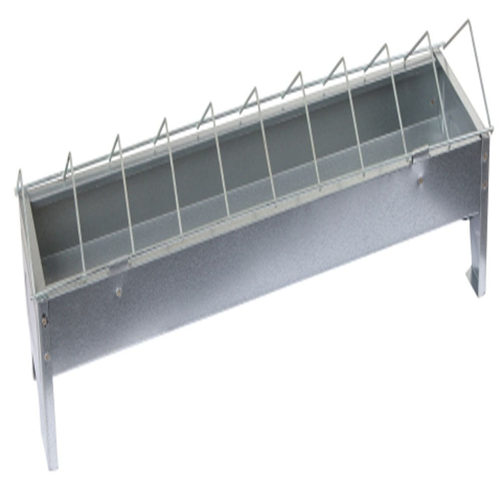 Kerbl Futtertrog für Hühner aus Metall | 50cm x 10cm