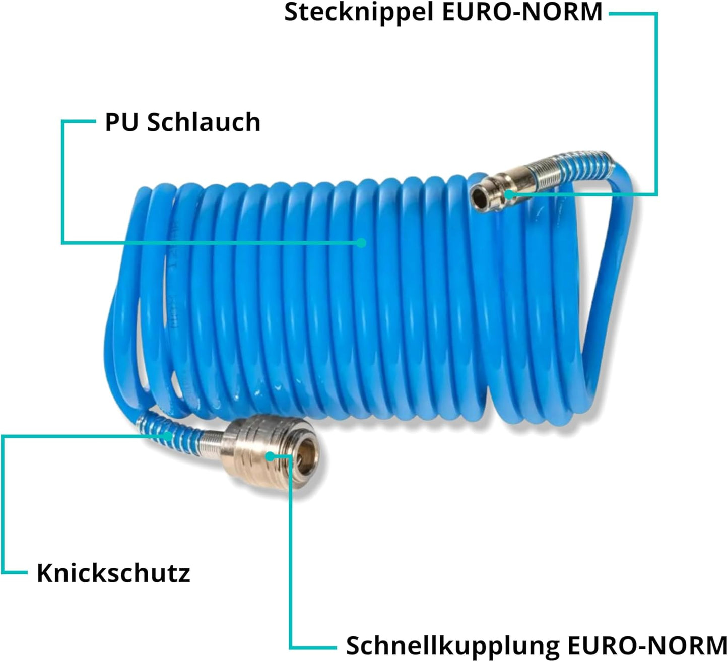 Opa Willis Druckluft-Spiralschlauch 5m EURO-NORM