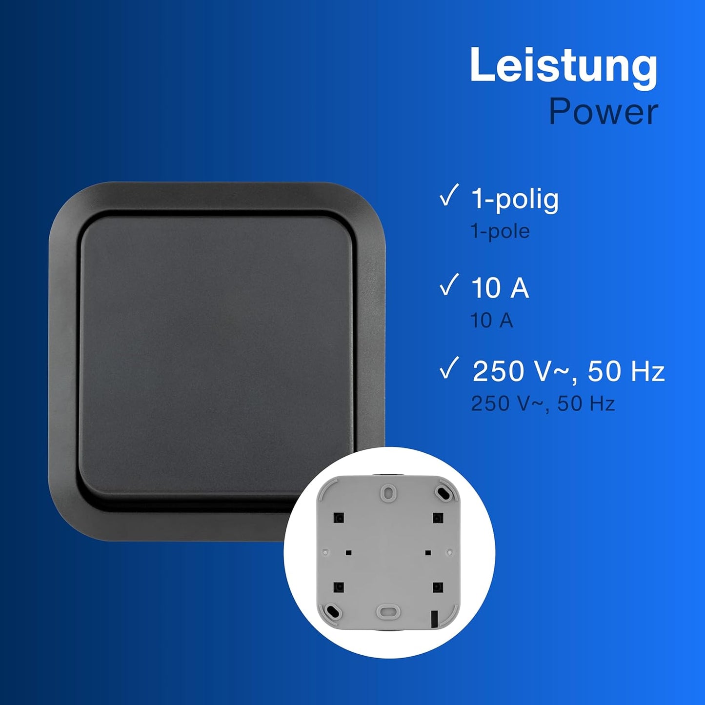 REV AquaStorm Wechselschalter Aufputz | IP55