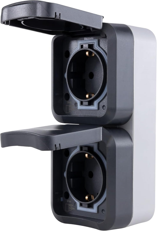 REV AquaStorm Steckdose 2-fach Aufputz | IP55