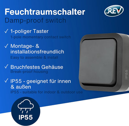 REV AquaStorm Taster Aufputz | IP55