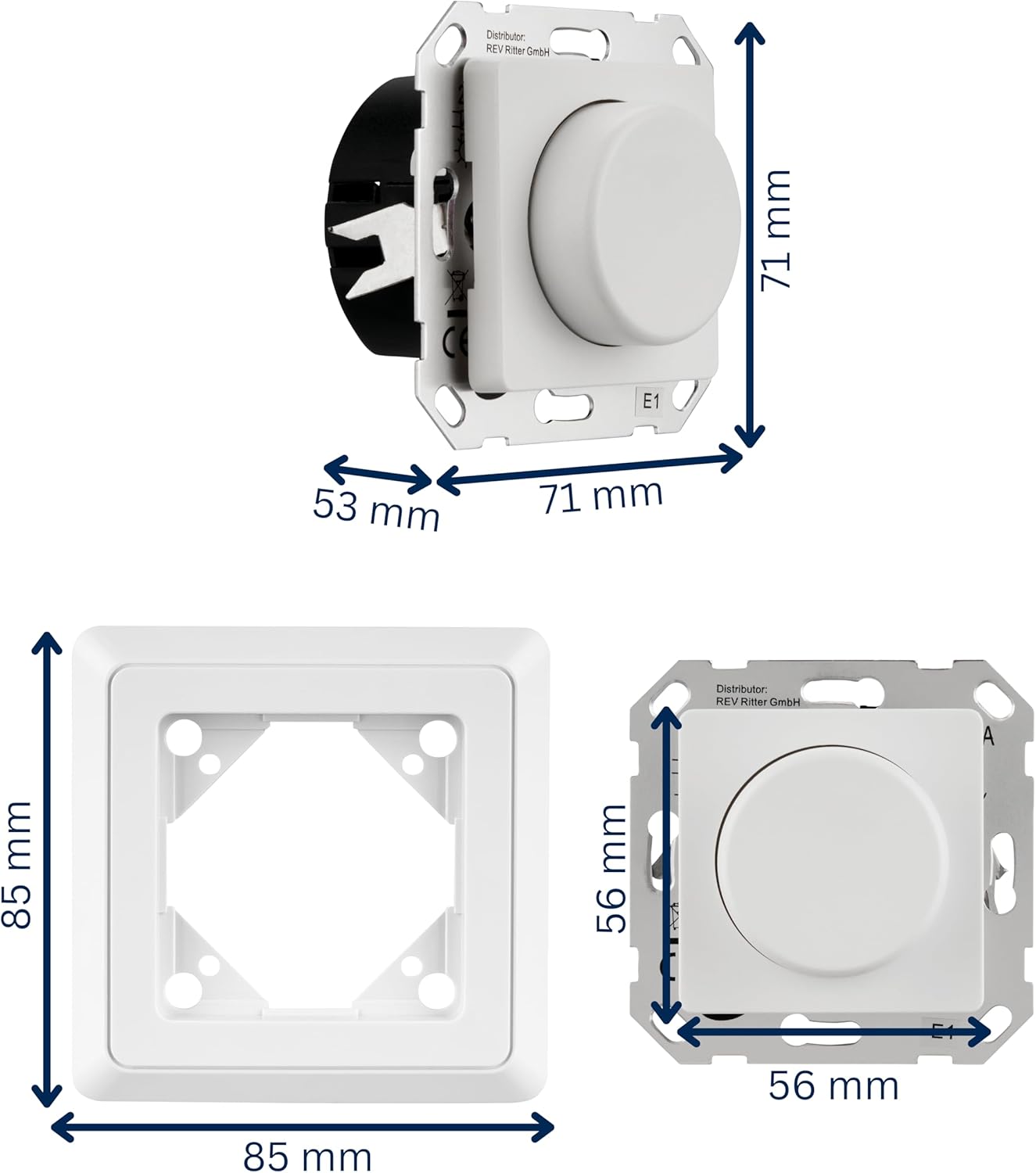 Primalux Dimmer mit Rahmen