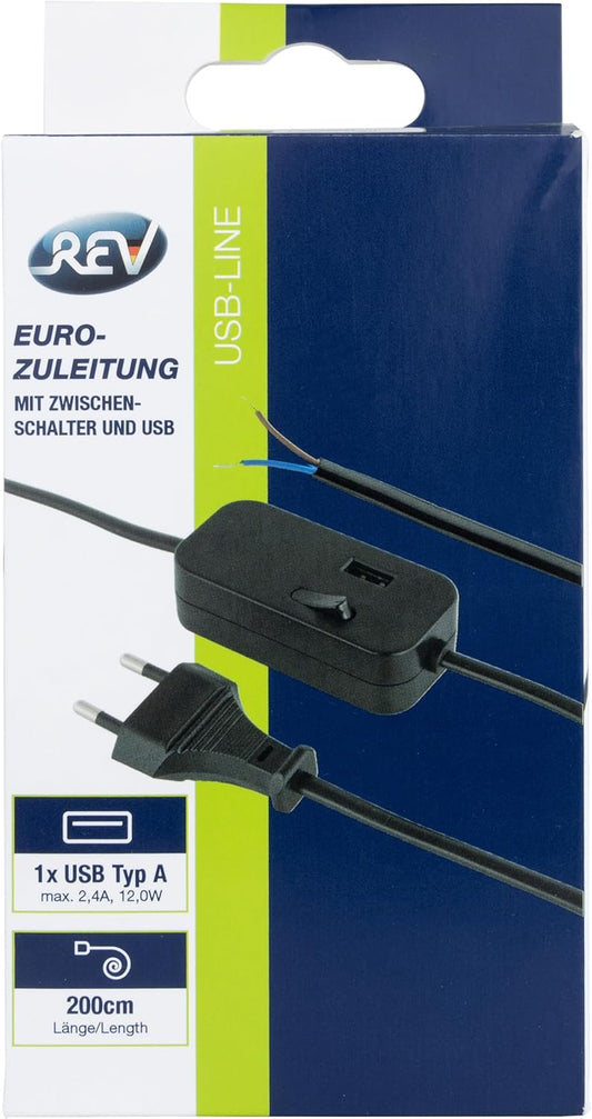 REV Zuleitung 2m | schwarz