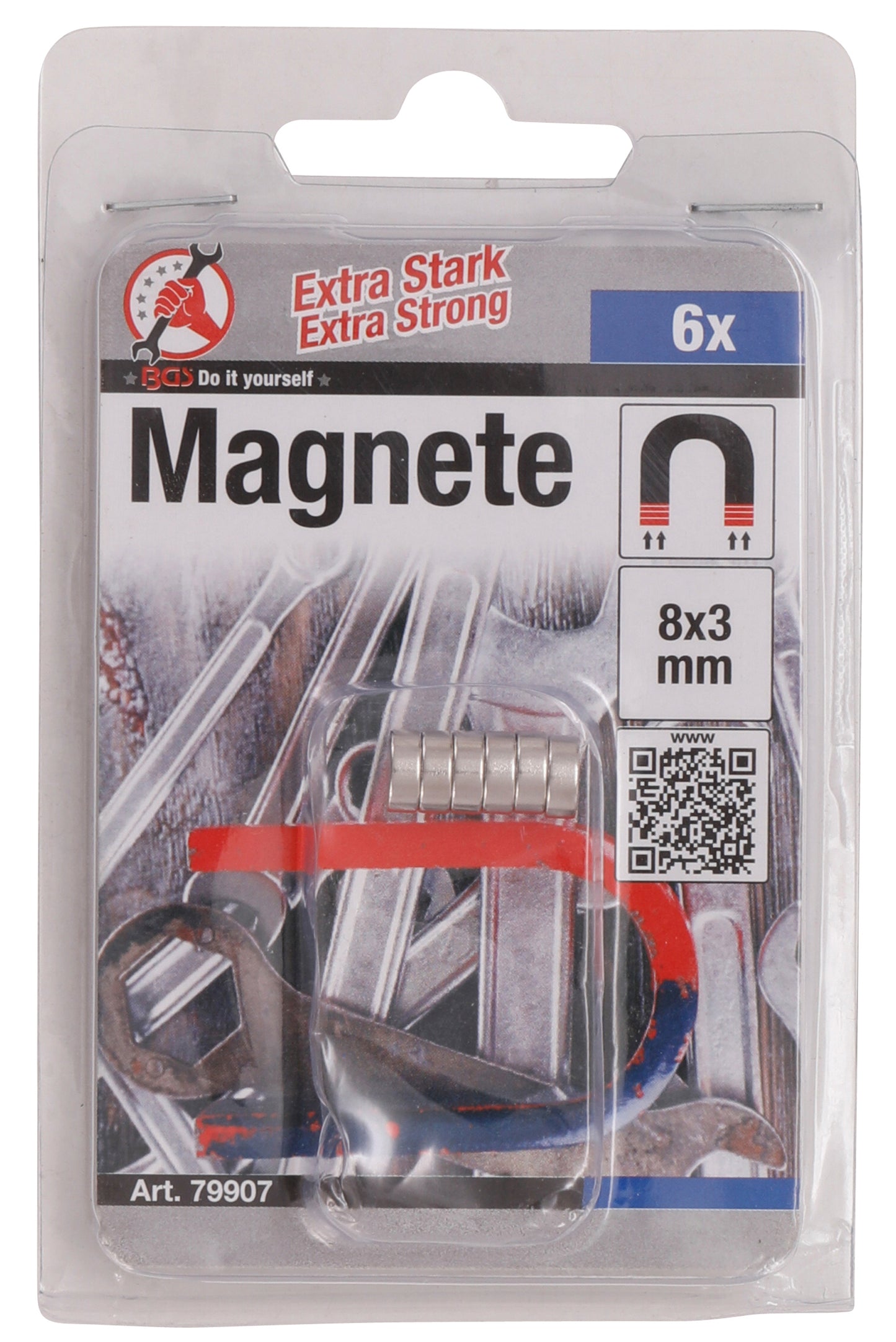 Magnet-Satz | extra stark | Ø 8 mm | 6 teilig