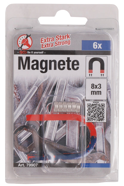 Magnet-Satz | extra stark | Ø 8 mm | 6 teilig