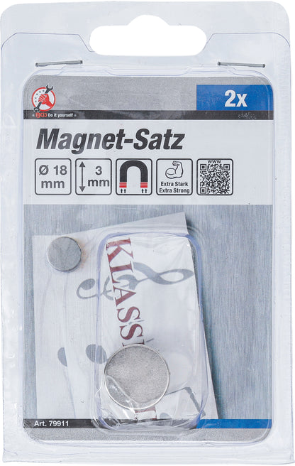 Magnet-Satz | extra stark | Ø 18 mm | 2 teilig