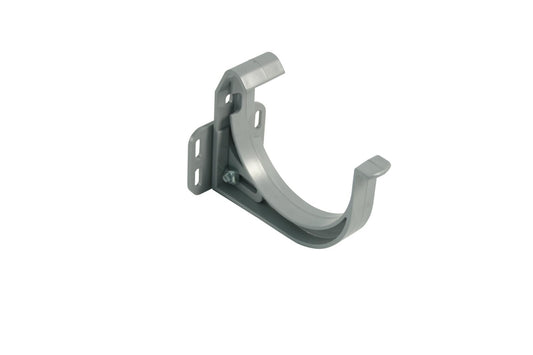Rinnenhalter, verstellbar, für Dachrinne halbrund, RG75, grau