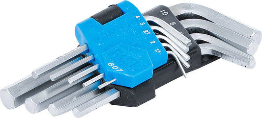 BGS Winkelschlüssel-Satz | kurz | Innensechskant 1,5 - 10 mm | 9 teilig