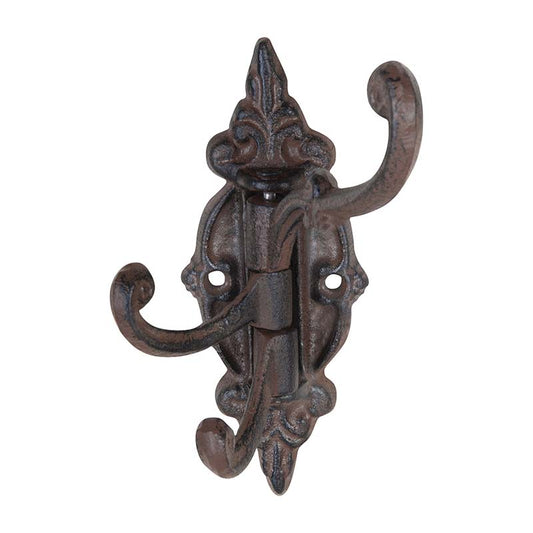 Esschert Wandhaken "S" drehbar antikbraun aus Gusseisen