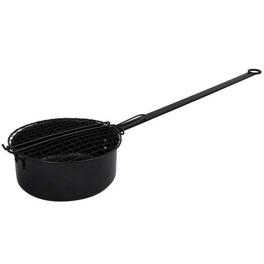 Esschert Popcornpfanne, Pfanne aus Metall | 70 x 18 x 9,3 cm