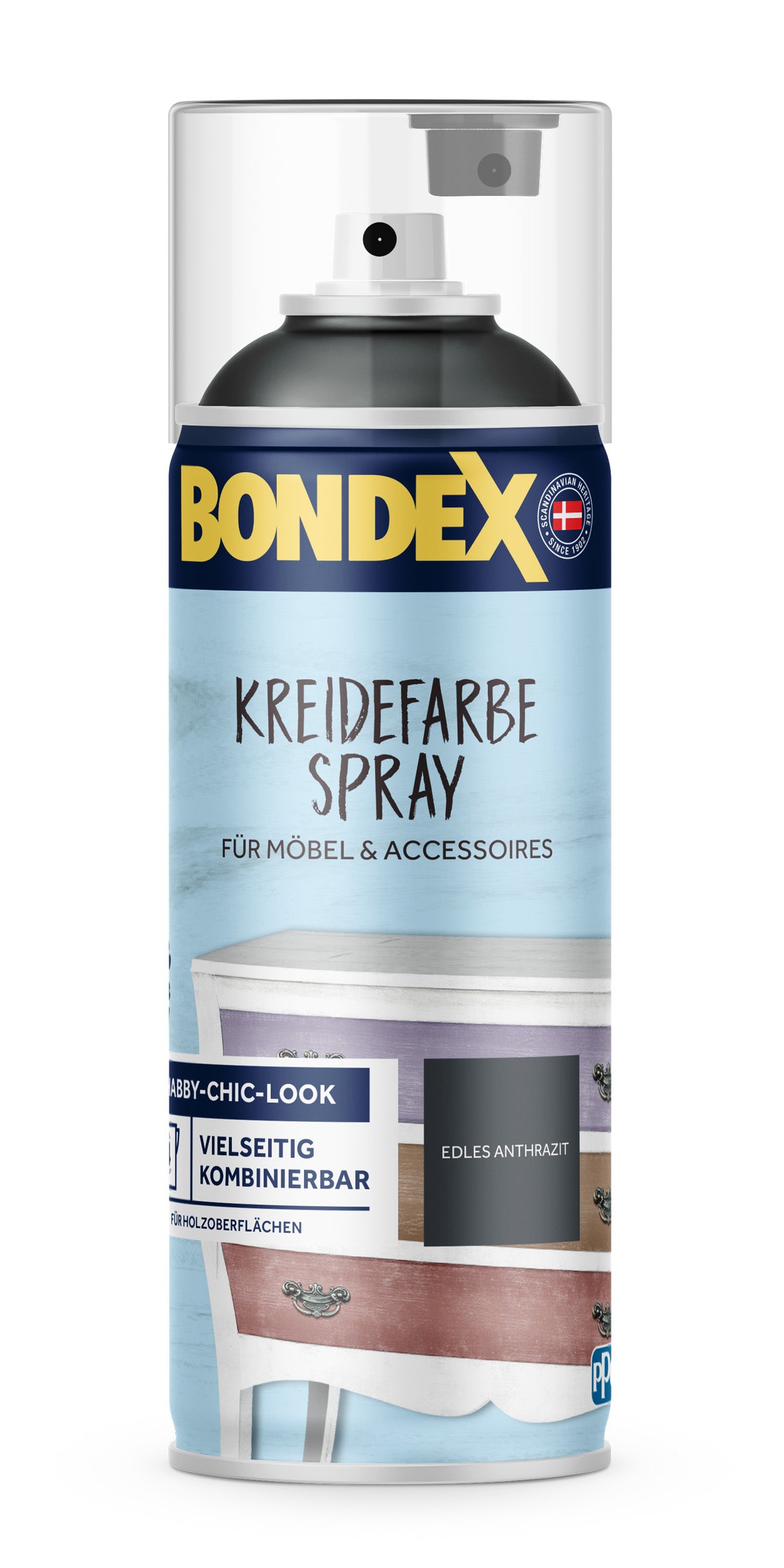 BONDEX Kreidefarbe Spray edles anthrazit 0,4L