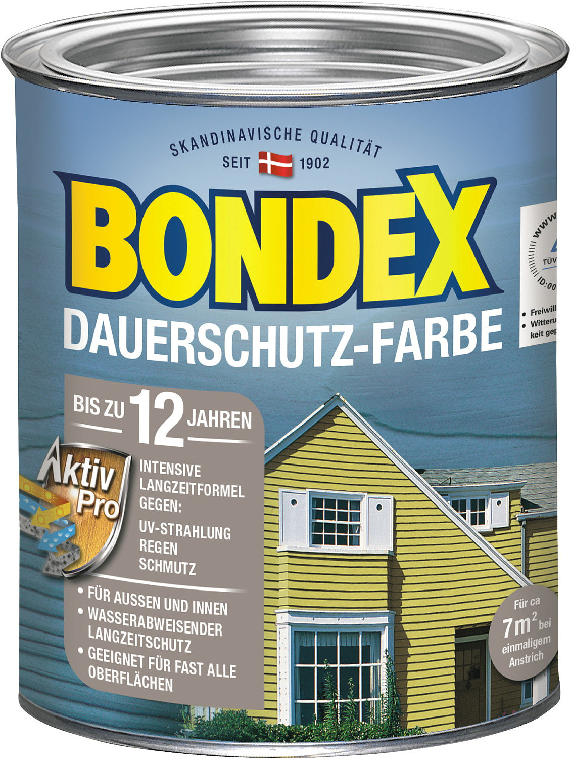 Dauerschutz-Farbe Ozean Blau 0,75 Liter