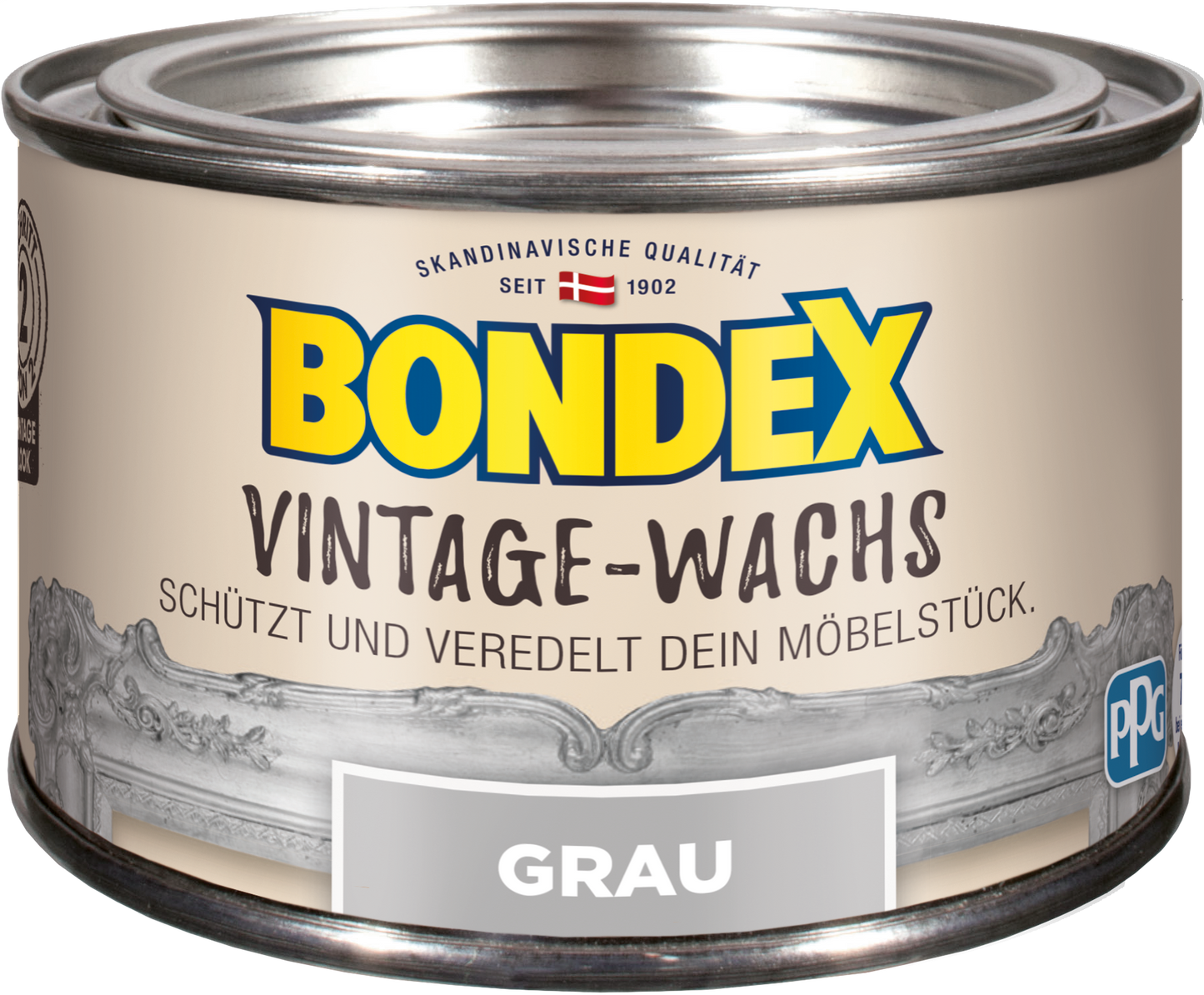 Vintage Wachs Grau 0,25 L