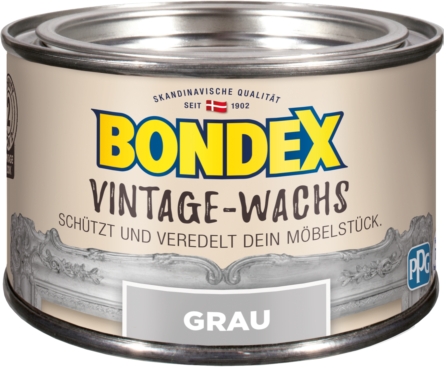 Vintage Wachs Grau 0,25 L
