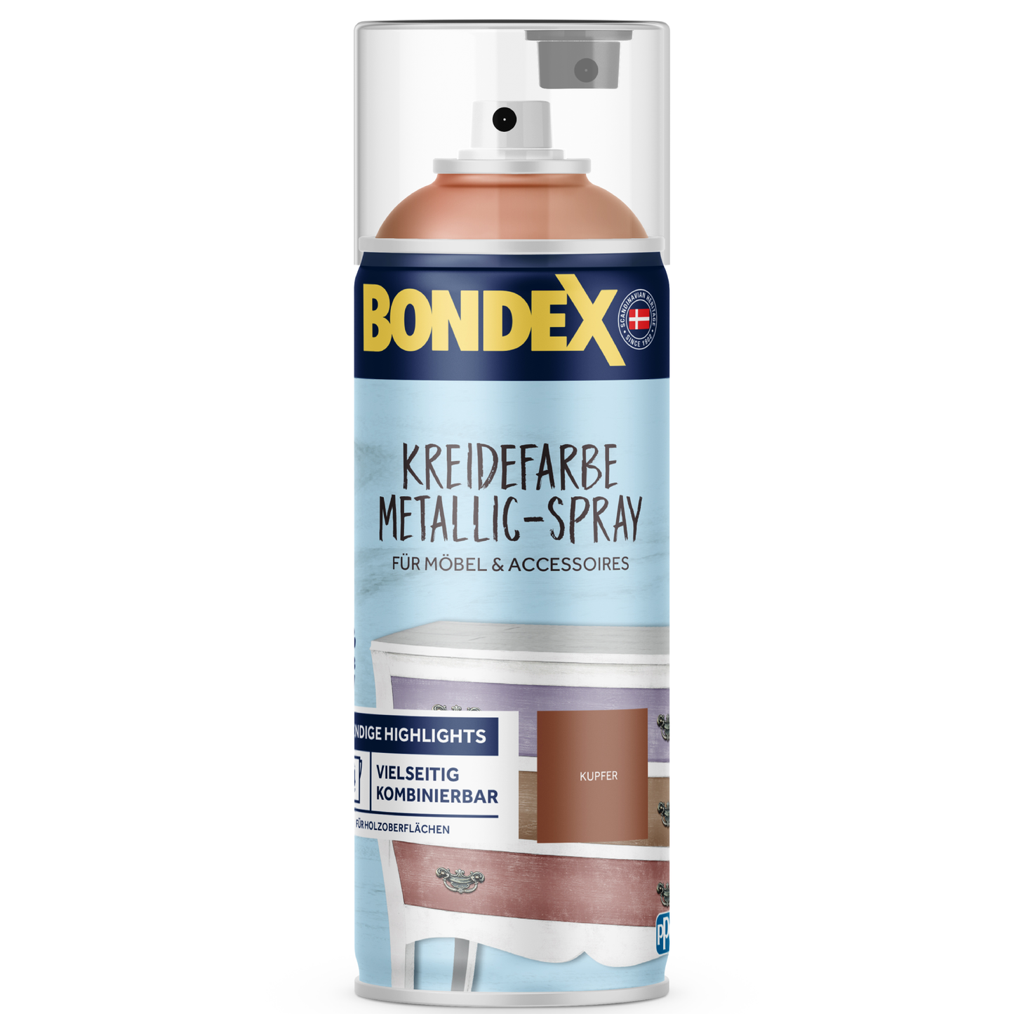 BONDEX Kreidefarbe Spray Kupferner Opal 400 ml