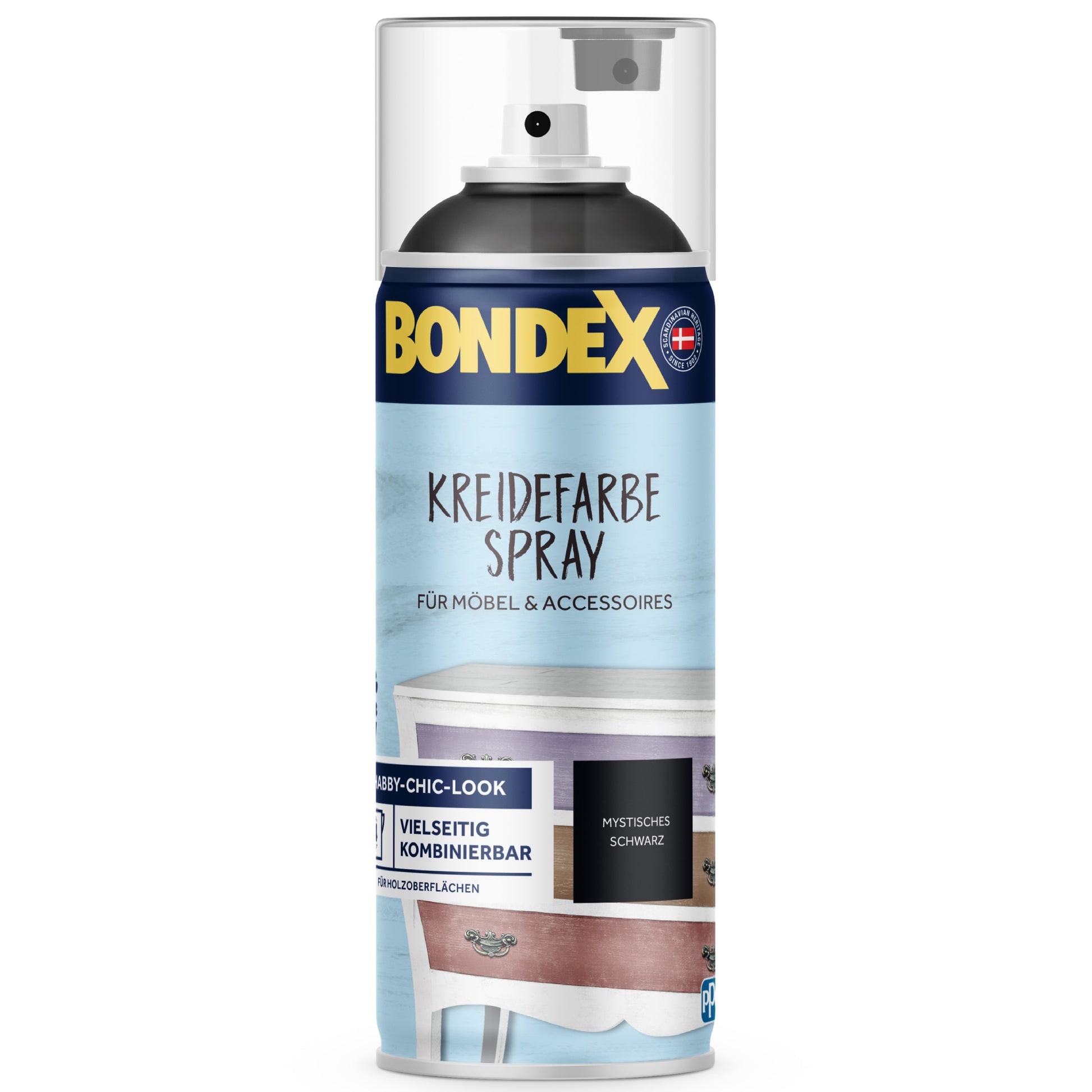 BONDEX Kreidefarbe Spray Mystisches Schwarz 400 ml