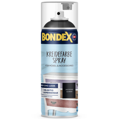BONDEX Kreidefarbe Spray Mystisches Schwarz 400 ml