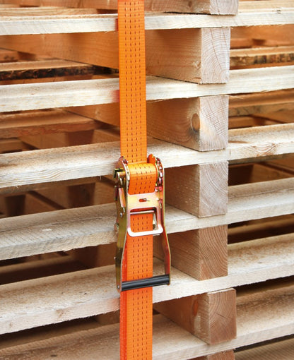 Kerbl Ratschenzurrgurt 2-teilig | orange 4000kg [50mm/8m] 