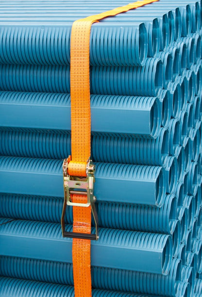 Kerbl Ratschenzurrgurt 2-teilig | orange 4000kg [50mm/8m]