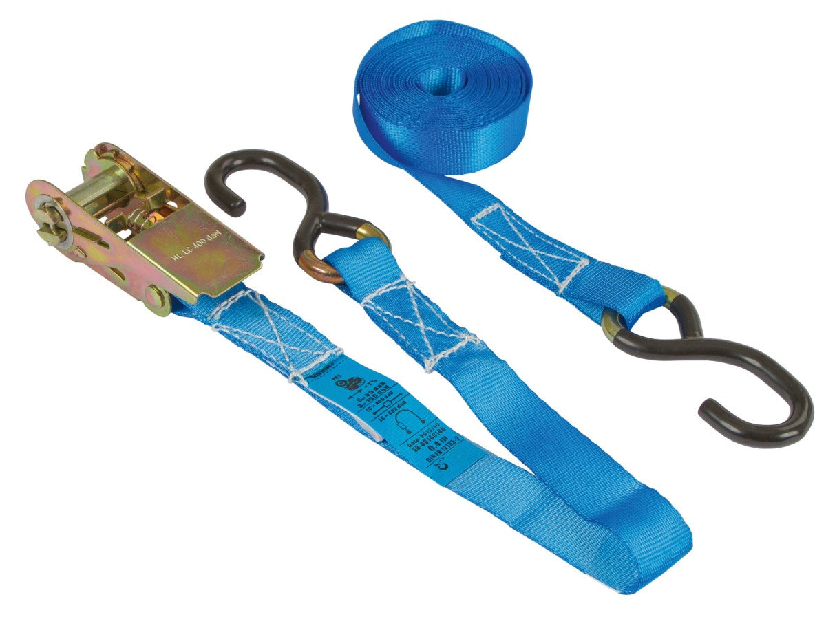 Kerbl Ratschenzurrgurt 2-teilig | blau 800kg [25mm/6m] 