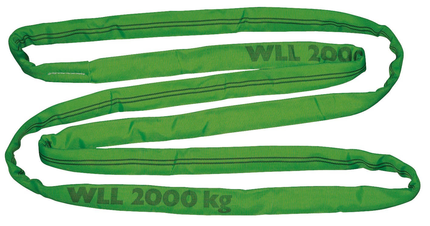 Kerbl Rundschlinge doppelt ummantelt | Tragfähigkeit 2/4t | Umfang 6m | grün