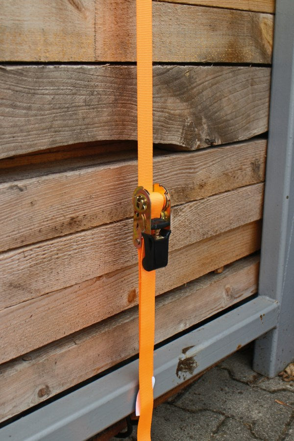 Kerbl Zurrgurtset 4Stück | 2-teilig | orange 500kg [25mm/5m] 
