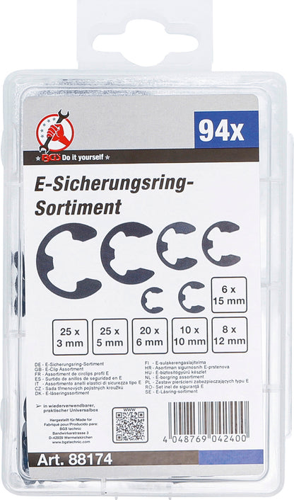 BGS E-Sicherungsring Sortiment | 94 teilig