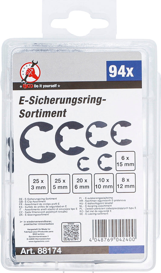 BGS E-Sicherungsring Sortiment | 94 teilig