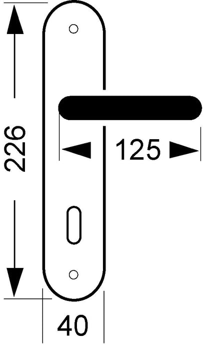 ZT--Langschild-Grt. Montan BB, Edelstahl, matt geb.