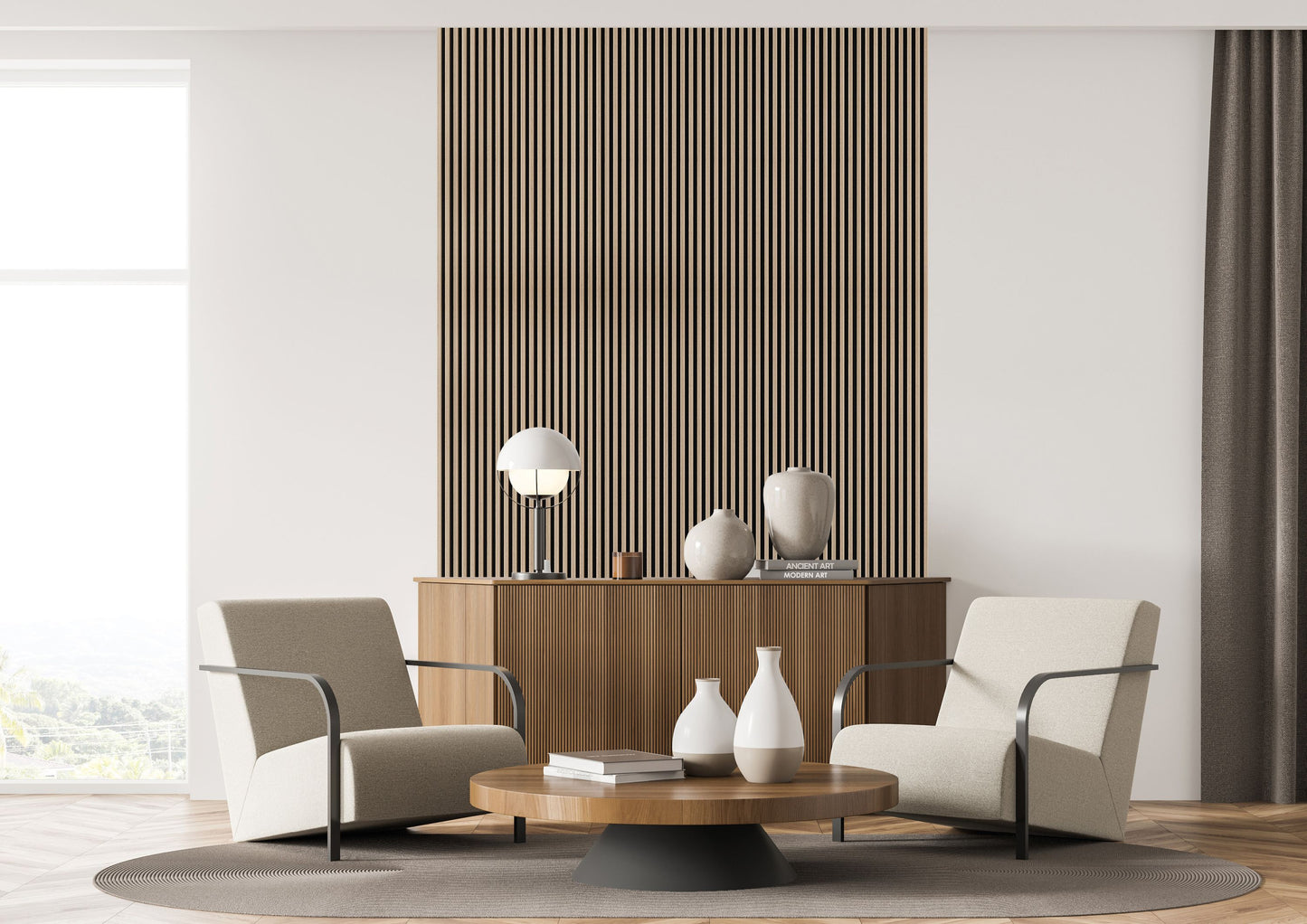 Akustikpaneel furniert Eiche