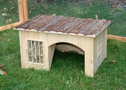 Kerbl Nagerhaus mit Heuraufe Nature | 54 x 41 x 30 cm