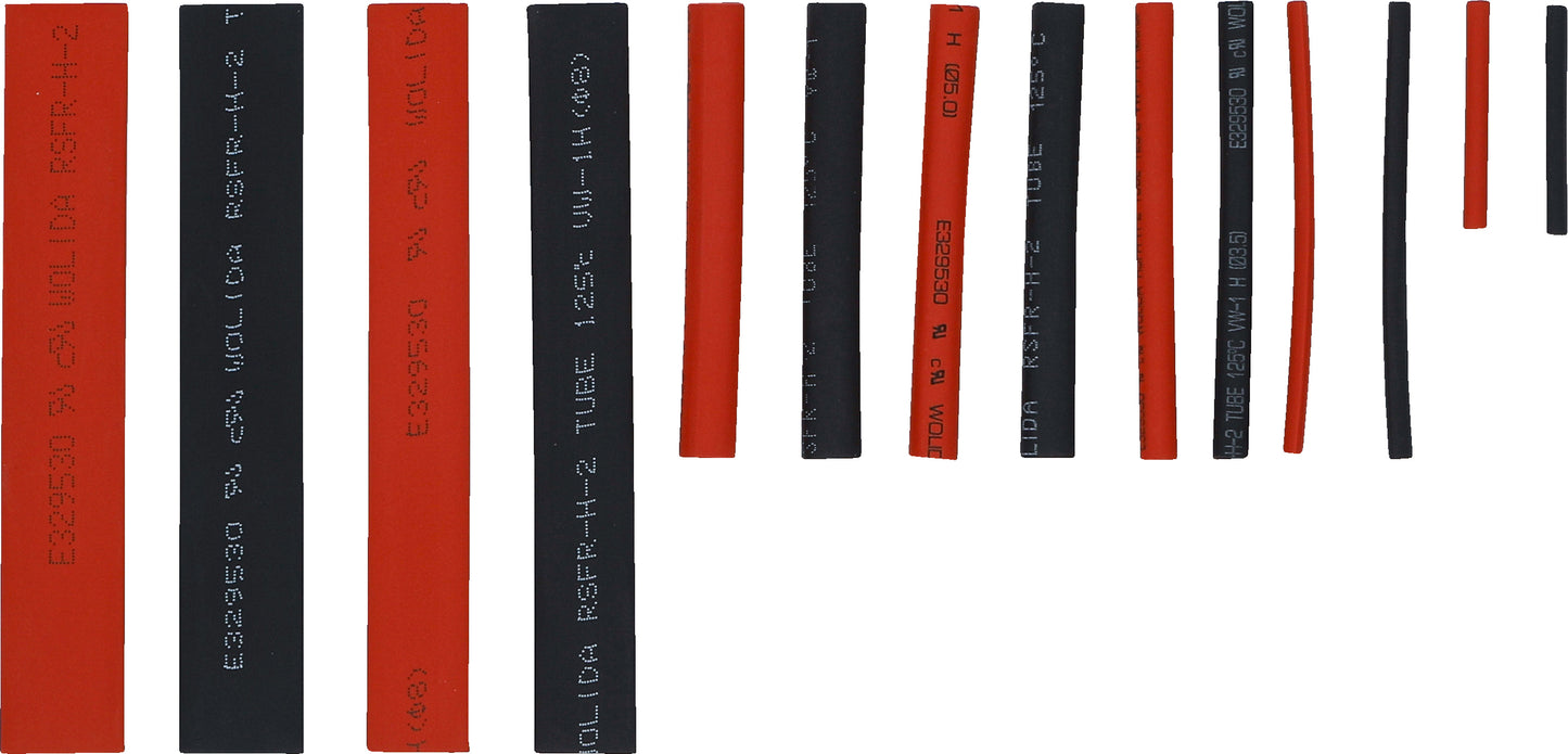 BGS Schrumpfschlauch-Sortiment | rot/schwarz | 150 teilig