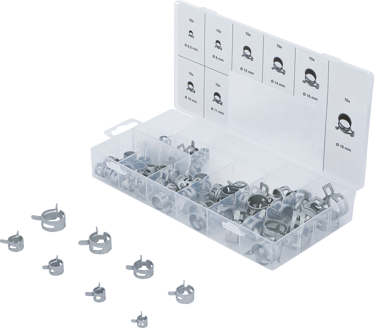 BGS Federband-Schlauchschellen-Sortiment | 80 teilig