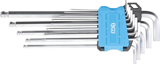 BGS Winkelschlüssel-Satz Zollgrößen 13 teilig extra lang | 13 teilig