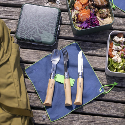 Opinel Picnic Plus | 4-teilig | Löffel und Gabelaufsatz