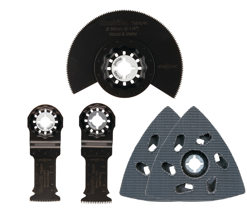 Makita Multifunktionswerkzeug-Set für Schreiner mit Starlock | 5-teilig
