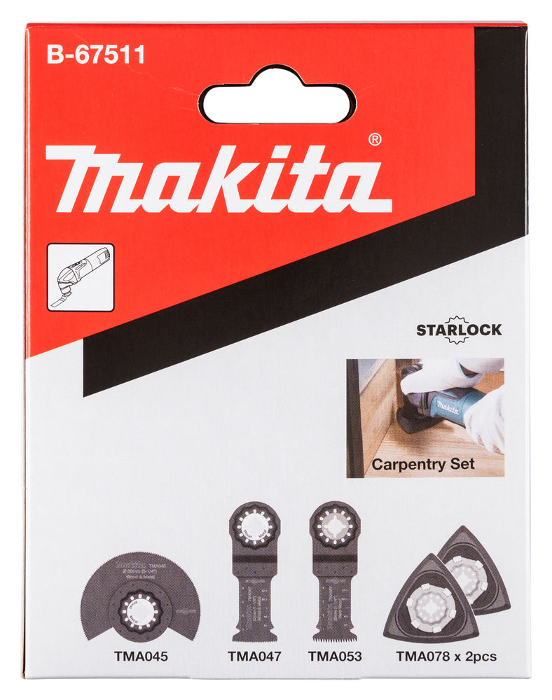 Makita Multifunktionswerkzeug-Set für Schreiner mit Starlock | 5-teilig