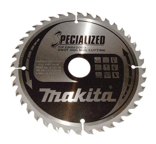 Makita "SPECIALIZED" Sägeblatt | 185x30x40Z