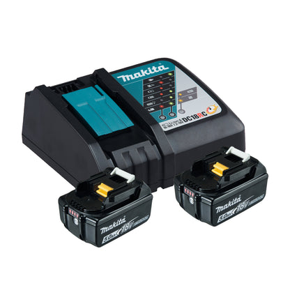 Makita Original Akku Pack 2x 5AH Akkus BL1850B 1x Ladegerät DC18RC | Power Source-Kit LXT 5,0Ah 197570-9
