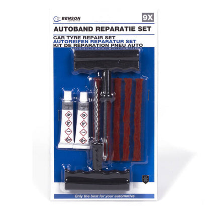 Reifen Reparatur Set Auto Motorrad Roller Reifenpanne Pannenset Flickzeug 9-tlg.