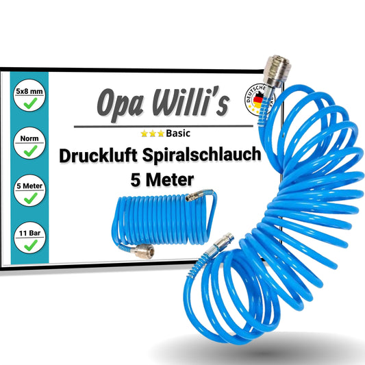Opa Willis Druckluft-Spiralschlauch 5m EURO-NORM