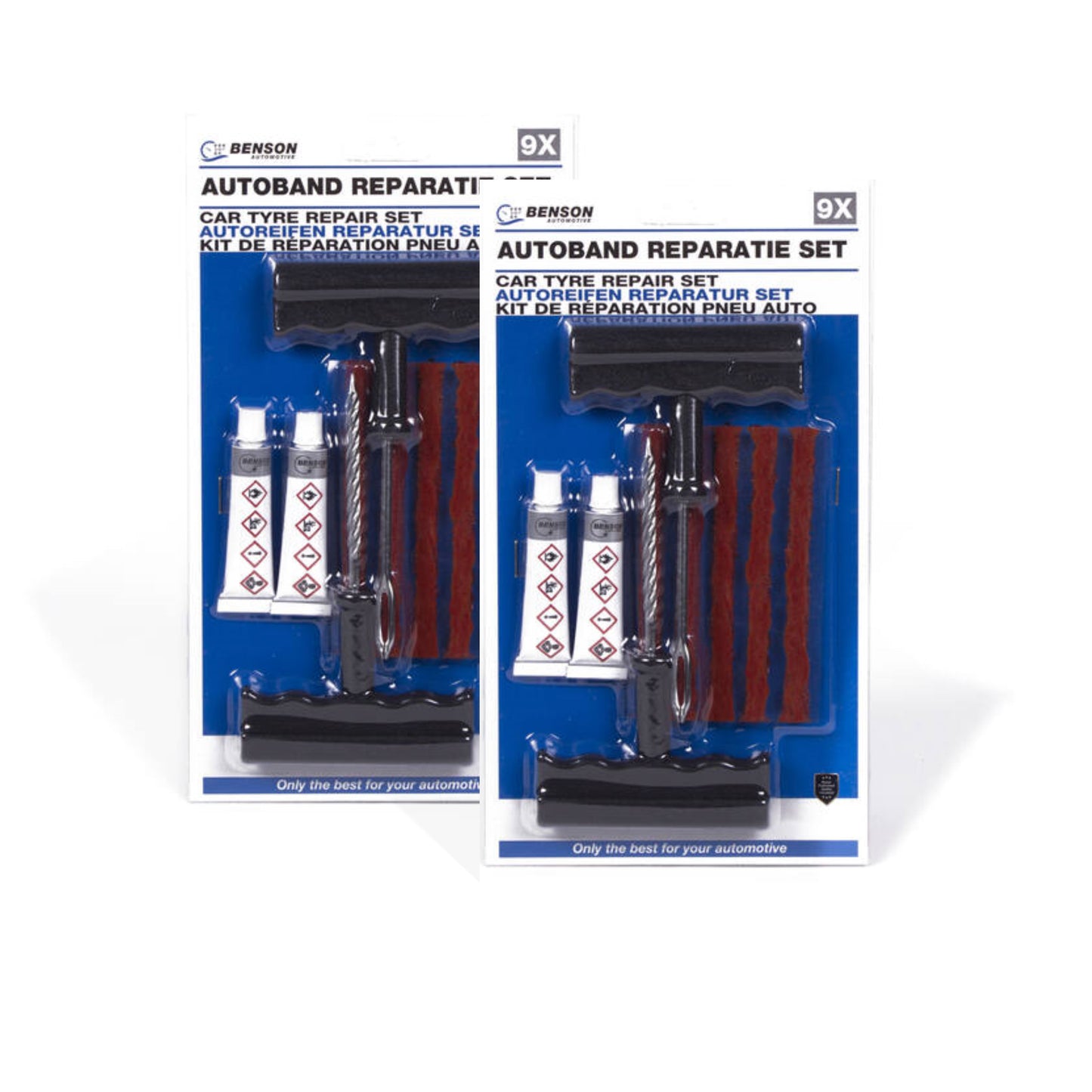 Reifen Reparatur Set Auto Motorrad Roller Reifenpanne Pannenset Flickzeug 9-tlg.